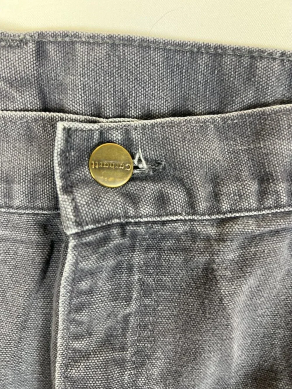 Vintage Carhartt B11 MDT Washed Duck Work Dungaree Pants 34x29 Carpenter - Picture 4 of 6